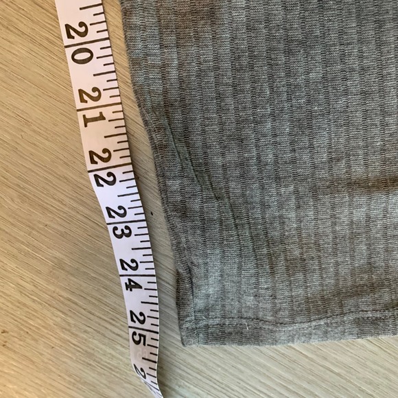 Zara Trafulc Wrap Maxi Jumpsuit Short Sleeve Ribbed V Neck Grey Size S - Picture 9 of 9